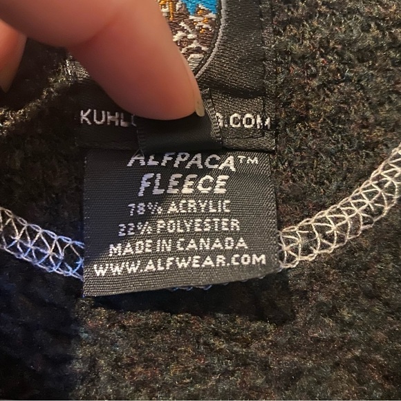 KUHL Men Brown Earthy Color Alpaca Fleece Full Zip Sweater Jacket Size Medium - Picture 7 of 8